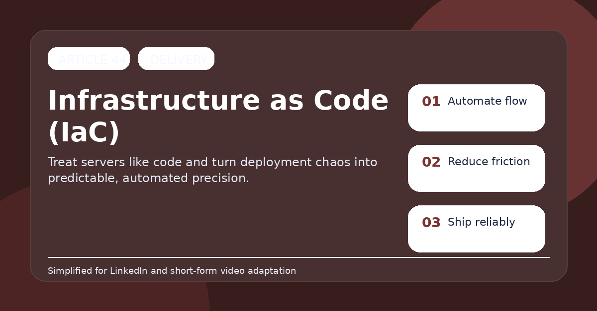 Infrastructure as Code: Stop Managing Servers Manually Before It Destroys Your Sanity